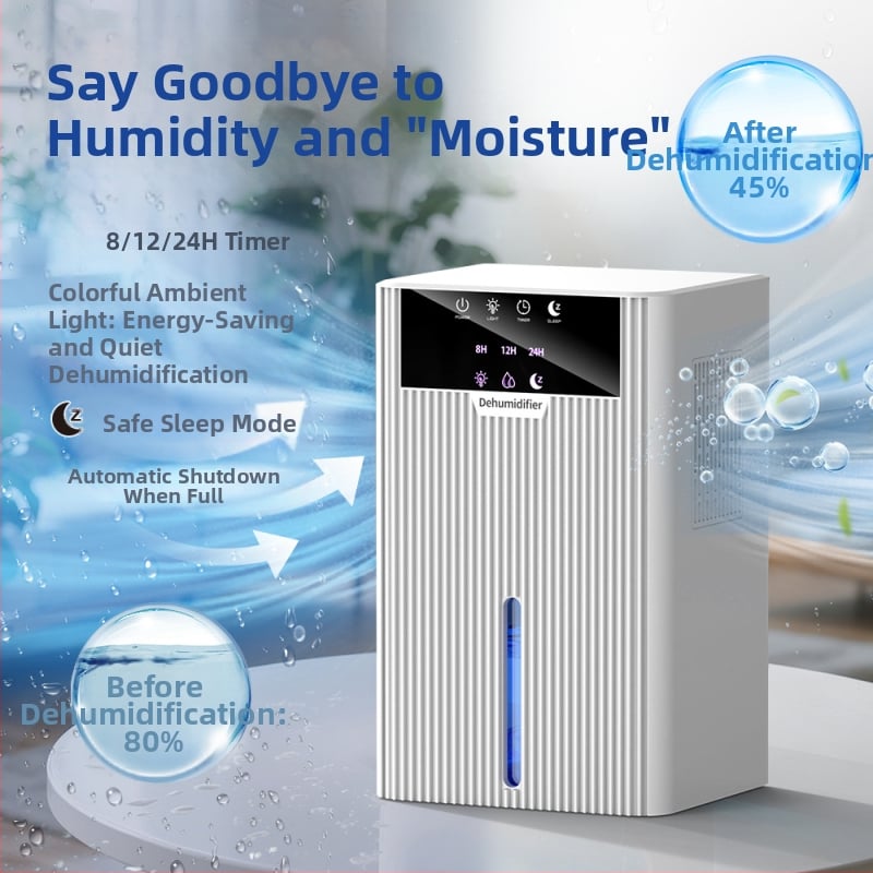 Αφυγραντήρας οικιακής χρήσης, κατάλληλος για 10–20 τ.μ., δεξαμενή 1.0–2.5 L, έως 450 ml/ώρα, 25 W, 100–240 V