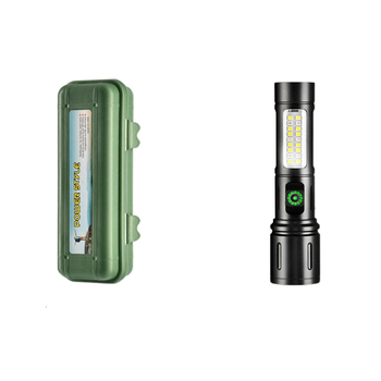 Φορητός LED φακός (αλουμινένιο κράμα; μπαταρία 1200 mAh; ισχύς 20 W; LED πηγή φωτισμού; εμβέλεια 200–500 m)