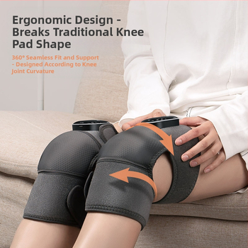 Ceļgala masāža ar grafēna apkuri, karstā kompresija, bezvadu vadība, 5V barošana, 45–65°C, 450 g, 3 režīmi, inteliģenta temperatūras kontrole