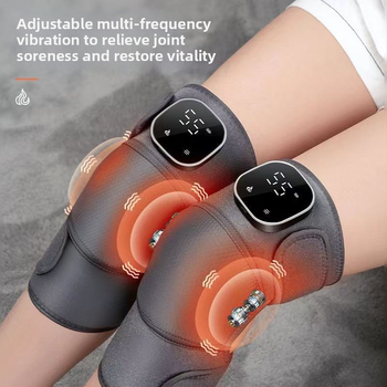 Масажор за коляно с графеново нагряване, топлинно компресиране и безжично управление, 5V захранване, 45–65°C, 450 g, 3 режима, интелигентен термоконтрол