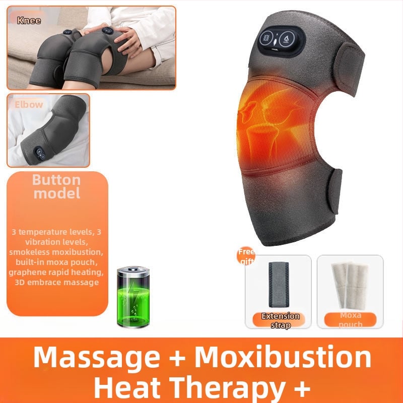 Ceļgala masāža ar grafēna apkuri, karstā kompresija, bezvadu vadība, 5V barošana, 45–65°C, 450 g, 3 režīmi, inteliģenta temperatūras kontrole