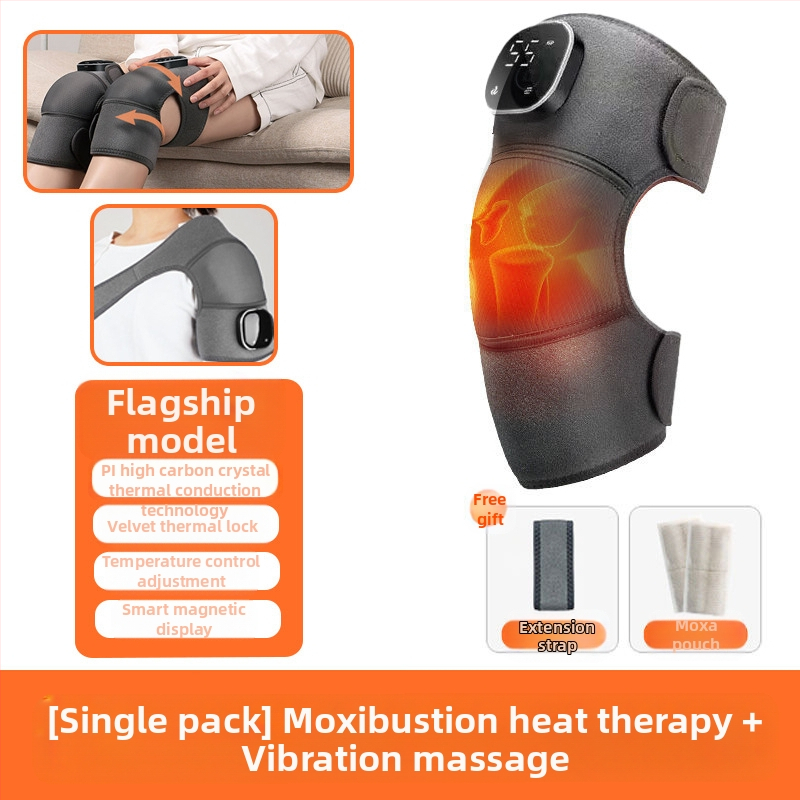 Ceļgala masāža ar grafēna apkuri, karstā kompresija, bezvadu vadība, 5V barošana, 45–65°C, 450 g, 3 režīmi, inteliģenta temperatūras kontrole