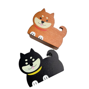 Galda lentes turētājs Shiba Inu formā, metāla, modelis WA041, lentes iekšējais diametrs 15–20 mm