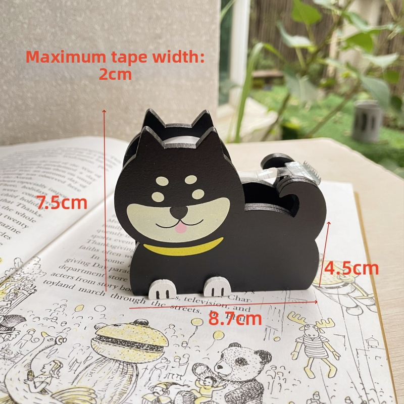 Galda lentes turētājs Shiba Inu formā, metāla, modelis WA041, lentes iekšējais diametrs 15–20 mm