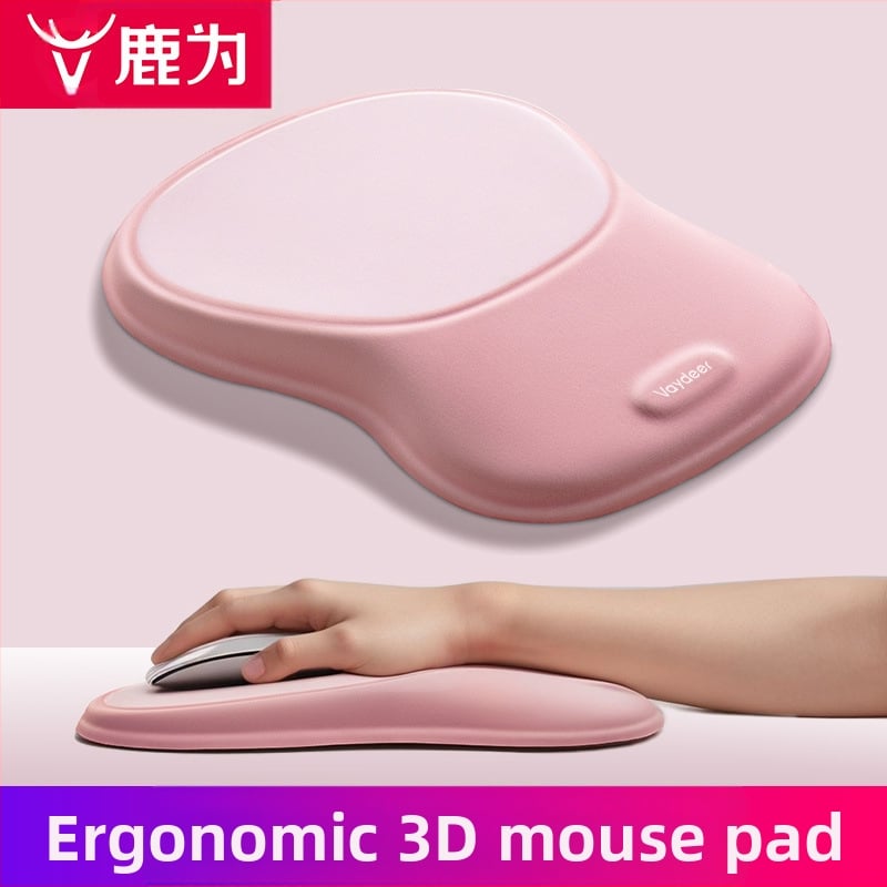 Atmiņas putu plaukstas balsts 3D pele paliktnim – Crystal Wrist Rest, darbvirsmas paliktnis, pretslīdēšana, OEM apstrāde