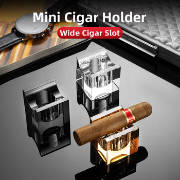 Stikla cigāru turētājs, pelnu trauks un statīvs – kompakts, pārnēsājams, vertikāls CL-25EX2