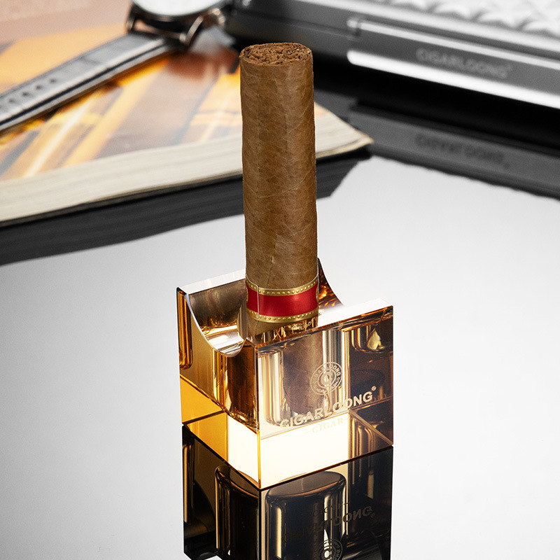 Stikla cigāru turētājs, pelnu trauks un statīvs – kompakts, pārnēsājams, vertikāls CL-25EX2