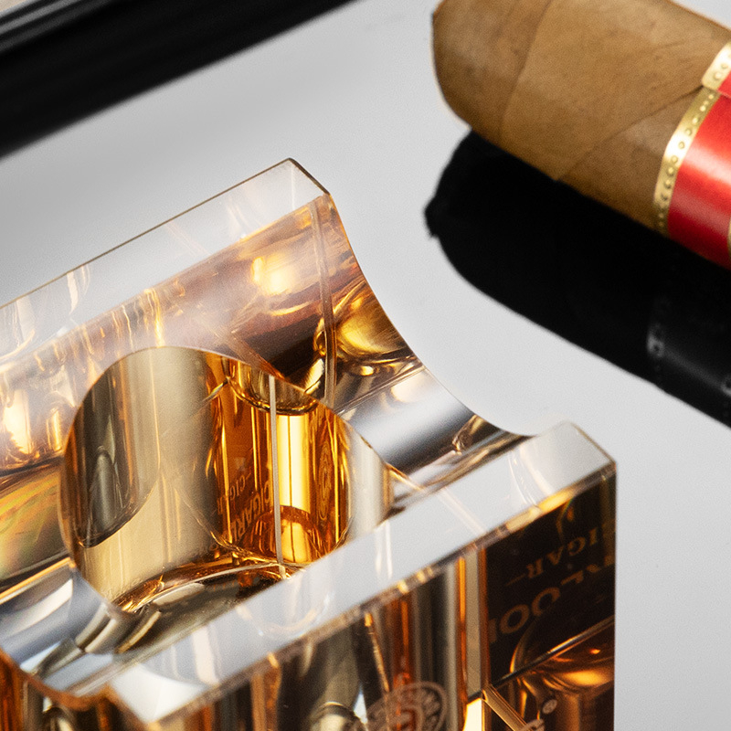 Stikla cigāru turētājs, pelnu trauks un statīvs – kompakts, pārnēsājams, vertikāls CL-25EX2