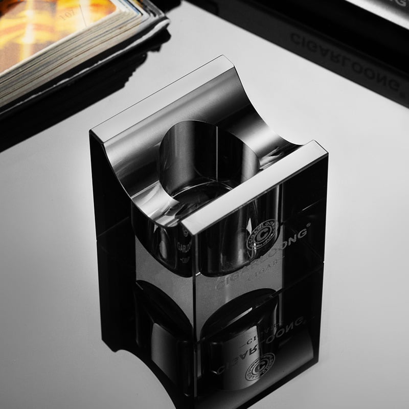 Stikla cigāru turētājs, pelnu trauks un statīvs – kompakts, pārnēsājams, vertikāls CL-25EX2