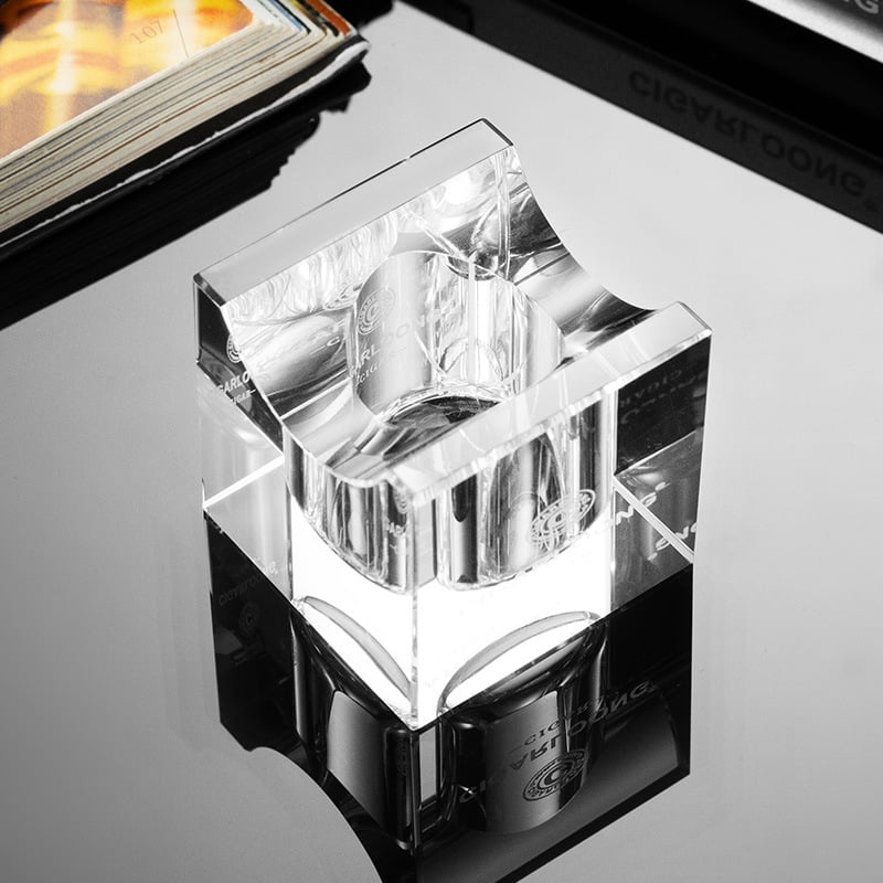 Stikla cigāru turētājs, pelnu trauks un statīvs – kompakts, pārnēsājams, vertikāls CL-25EX2