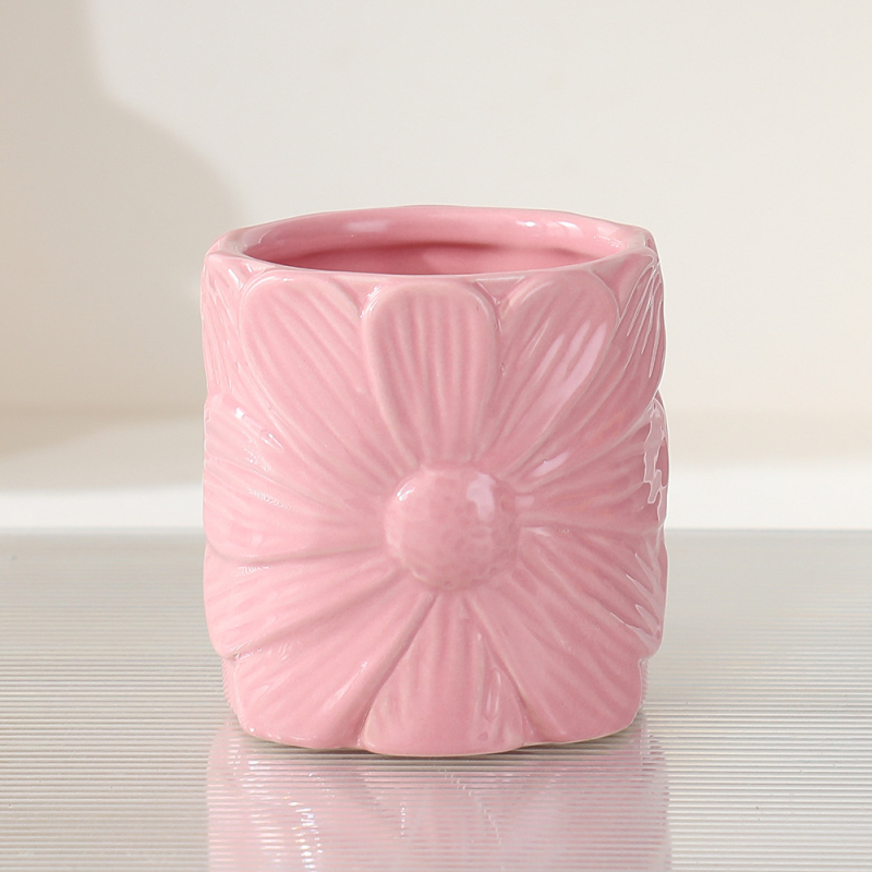 Keramikinis apvalus makiažo šepetėlių organizatorius su pritaikytu logotipu ir pritaikymu, šiuolaikinis minimalistinis stilius