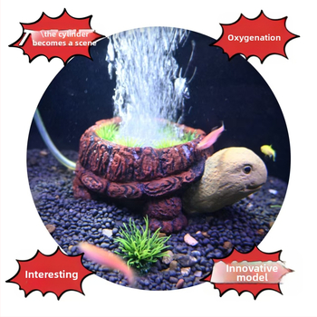 Διακοσμητικό οξυγονισμού ενυδρείου από ρητίνη - δίσκος φυσαλίδων σε μορφή χελώνας (Μάρκα: Yitong; Στυλ: Bubble Disk; Λειτουργία: Οξυγόνωση; Κύριος σκοπός: Διακόσμηση)