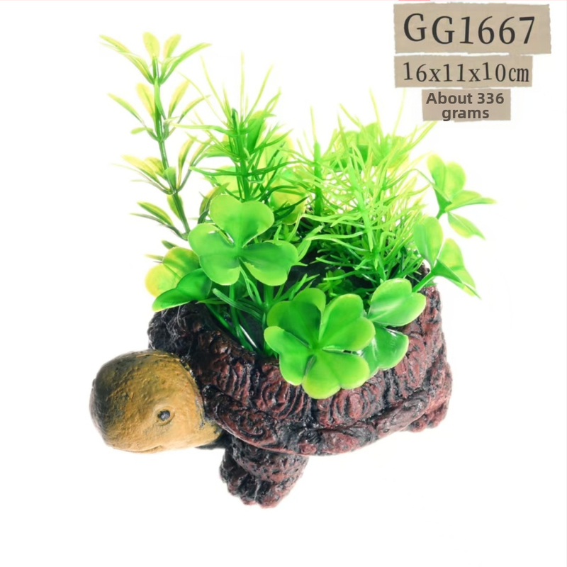 Ornament de oxigenare din rășină - Disc cu bule în formă de țestoasă (Brand: Yitong; Stil: Bubble Disk; Funcție: Oxigenare; Scop principal: Decorare)