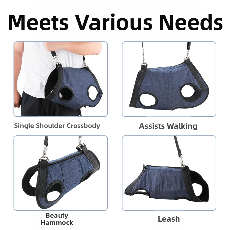 Раница за домашни любимци за разходки – Материал: Sandwich Mesh + Denim; Код на продукта: 10184; Категория: Чанта за домашни любимци; Твърдост: Средна мекота; Дизайн: Едноцветен