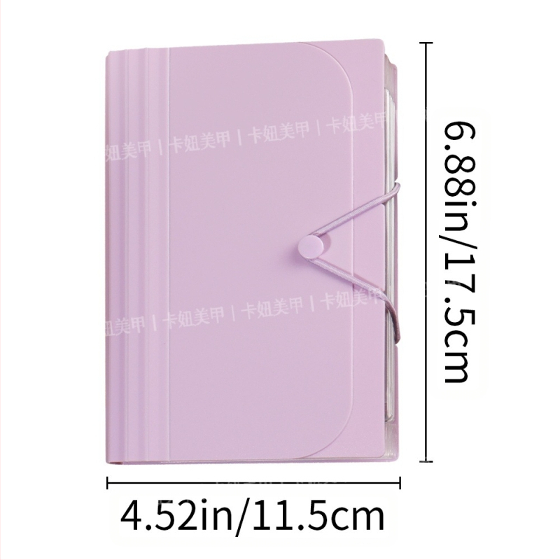 Box na organizáciu nálepiek na nechty, skladací, prachotesný, priehľadný, odolný voči škrábaniu, plast