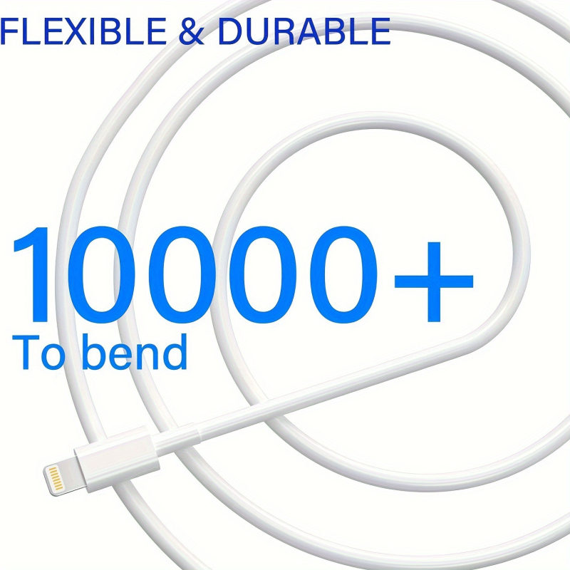 iPhone uzlādes kabelis, 5 komplekti, garums 10 pēdas, izstrādāts starptautiskai izmantošanai, produkta kods Laz601099576539830