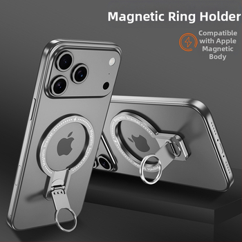 MagSafe μαγνητικός κρατήρας δαχτυλιδιού τηλεφώνου και περιστρεφόμενη μεταλλική βάση γραφείου — κράμα αλουμινίου, καθολικό στυλ, μοντέλο fy