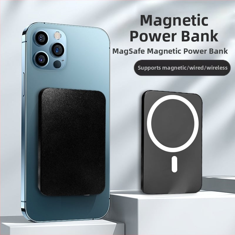 Magnetska bežična Power Banka – 5000mAh, 20W brzo punjenje, QC2.0, Li-Polimer baterija, kućište od legure