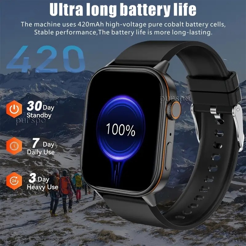 Viedpulkstenis QX17 ar GPS pozicionēšanu, Bluetooth zvaniem, silikona siksniņu, alumīnija sakausējuma korpusu, taisnstūra ciferniks (GPS pozicionēšana; sirdsdarbība; asinīs skābeklis; miega uzraudzība; Bluetooth zvani)