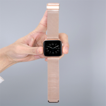 Μαγνητική ζώνη από ανοξείδωτο ατσάλι για Apple Watch, συμβατή με SE και Series 1–6, κομψή επιχειρηματική/καθημερινή σχεδίαση