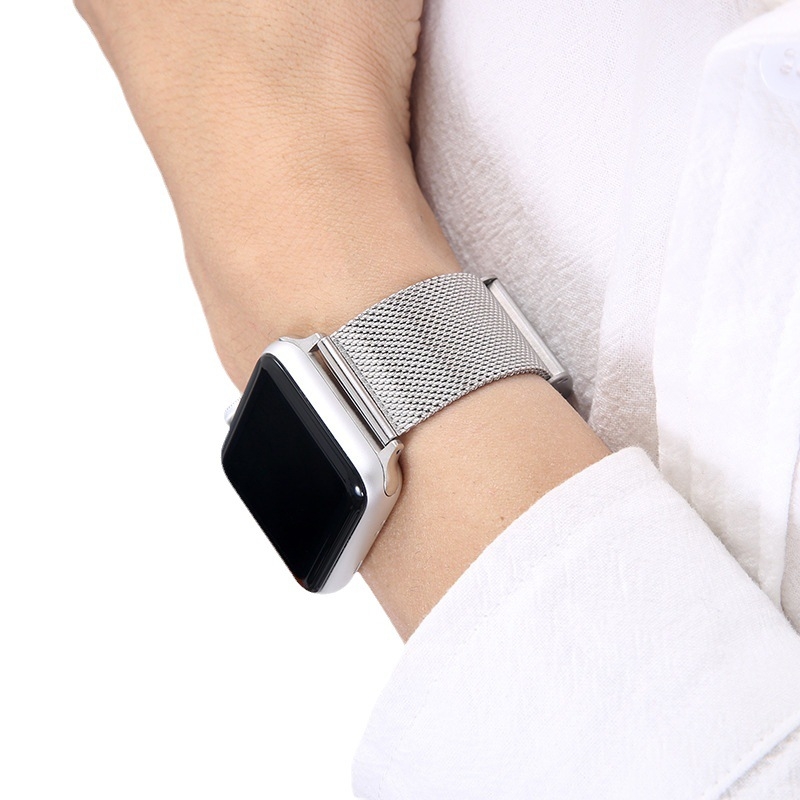 Brățară magnetică din oțel inoxidabil pentru Apple Watch, compatibilă cu SE și Seria 1–6, stil business/elegant/casual