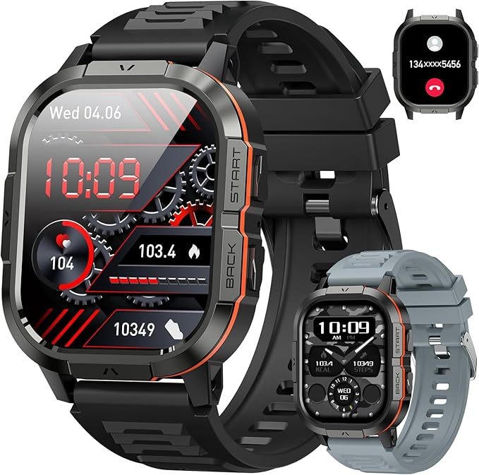 Smartwatch P110 – Ritm cardiac, Pedometru, Monitorizarea somnului, Apeluri Bluetooth, Compatibil cu iOS