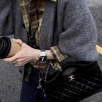 Λουρί ρολογιού Ι-σχήματος, νάιλον πλεγμένος, μινιμαλιστικό στυλ, αγκράφα