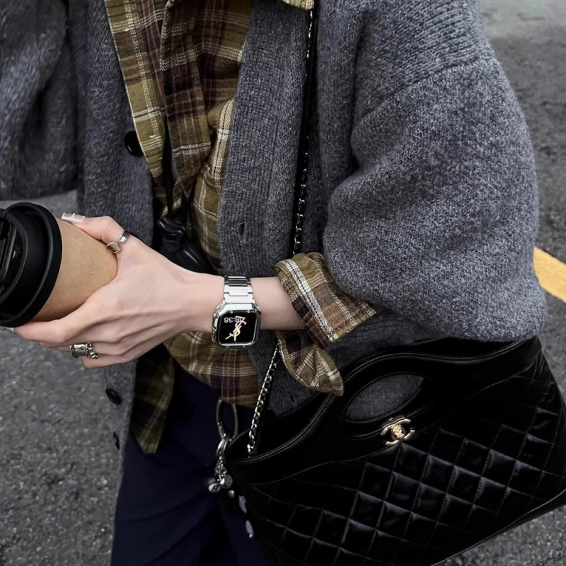 Curea de ceas în formă I, din nylon împletit, stil minimalist, cataramă