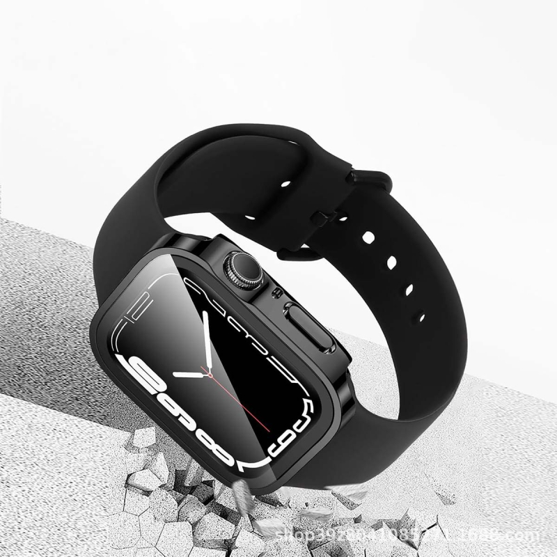 Apple Watch tok: leesésálló PC burkolat, elektroplatírozott egyenes él, integrált dizájn; anyag: PC + edzett fólia; kompatibilis az Apple Watch-szal