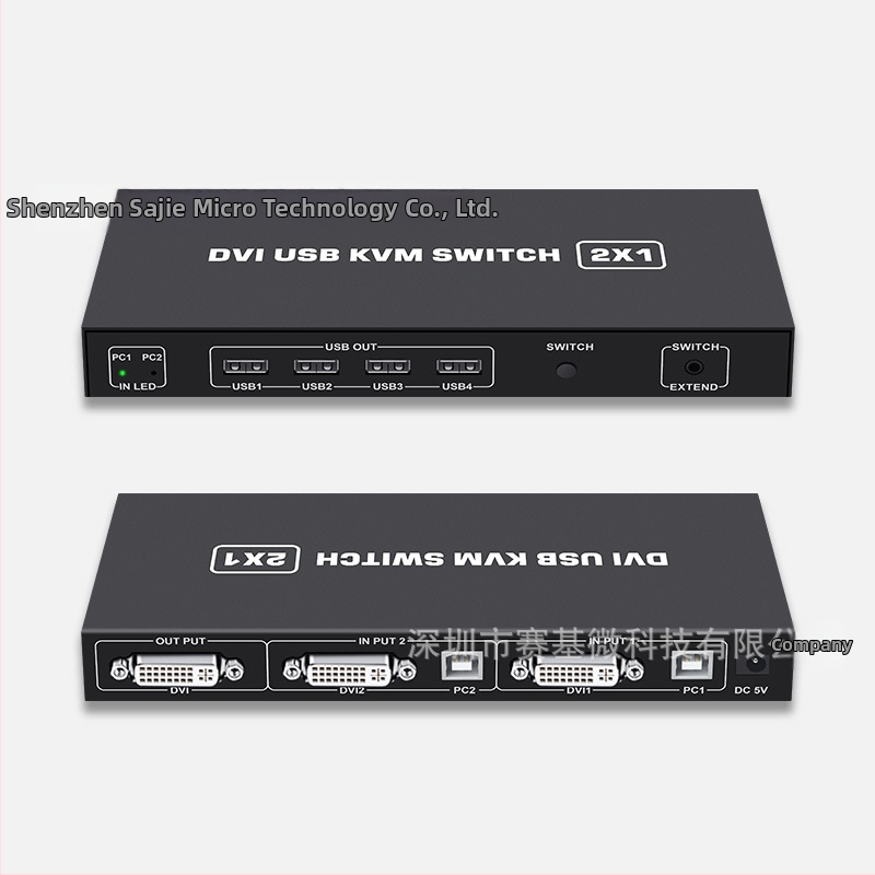 KVM превключвател – USB споделяне между две компютри за една клавиатура, мишка и принтер; поддържа резолюция до 4K60Hz и Windows 7