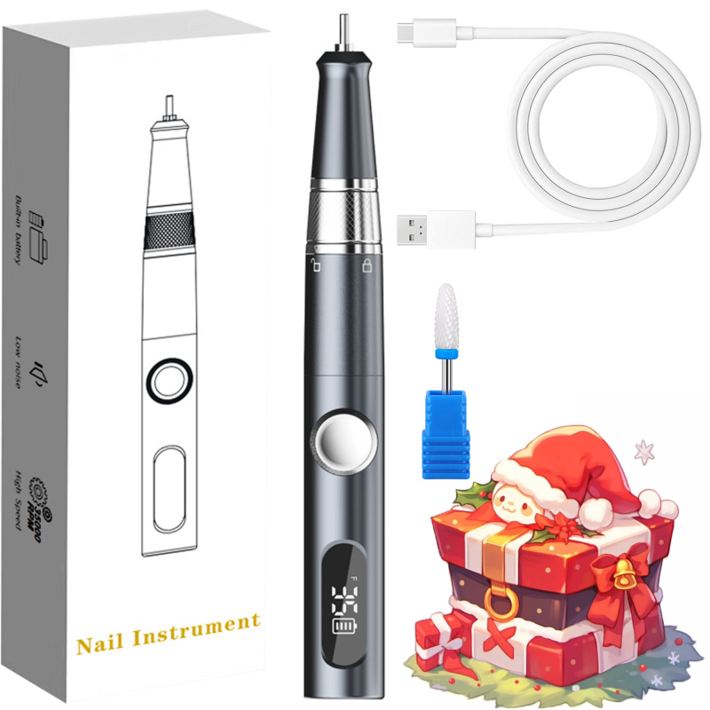 Γυαλιστήρι νυχιών TMS-025 | Πλαστικό σώμα, 136 g, Περιλαμβάνει: κύρια μονάδα, κεφαλή λείανσης, καλώδιο φόρτισης, οδηγίες χρήσης