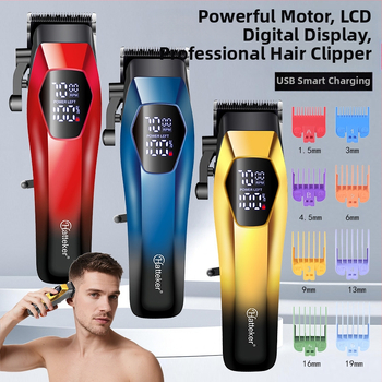 Ustensilă de tuns păr fără fir pentru uz casnic, cu motor periat, lame din oțel inoxidabil, baterie încorporată 500–800mAh, autonomie 0–1 h, încărcare rapidă inteligentă