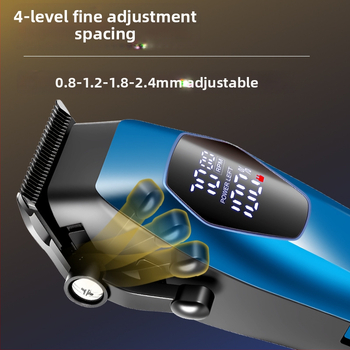 Безжичен домашен подстригвач за коса с четков двигател, остриета от неръждаема стомана, вградена батерия 500–800mAh, време на работа 0–1 ч., интелигентно бързо зареждане