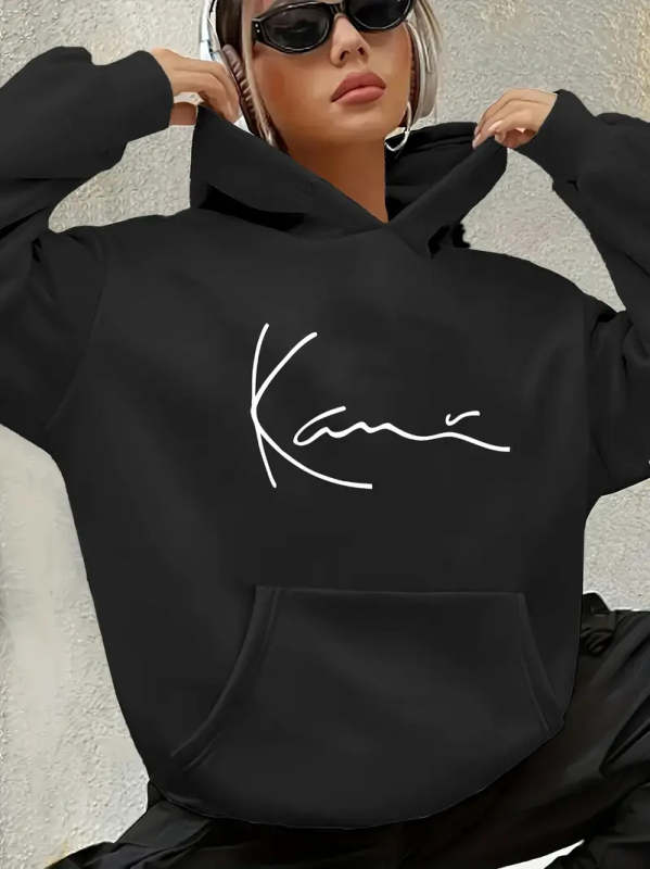 Ikdienišķs sievietes komplekts – top ar apļu kaklu un garām piedurknēm, apdruka ar burtiem/skaitļiem/tekstu, poliester 95%+, ziema 2025, japāņu-korejiešu ikdienas stils