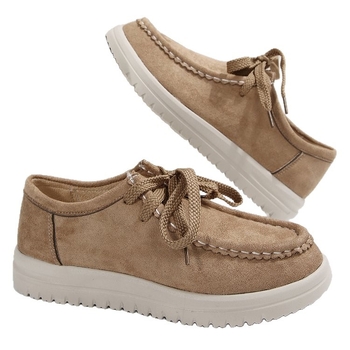 Sieviešu ikdienas kurpes ar velūra augšpusi, apaļš purngals, vidēja papēdis 3–5 cm, priekšējā šņorēšana