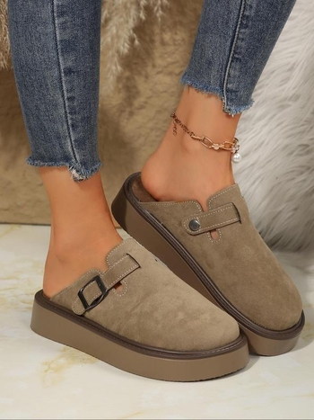 Sieviešu velūra augšpuse slides sandalēs, konopes pītā zole, plakā zole, pavasaris un rudens