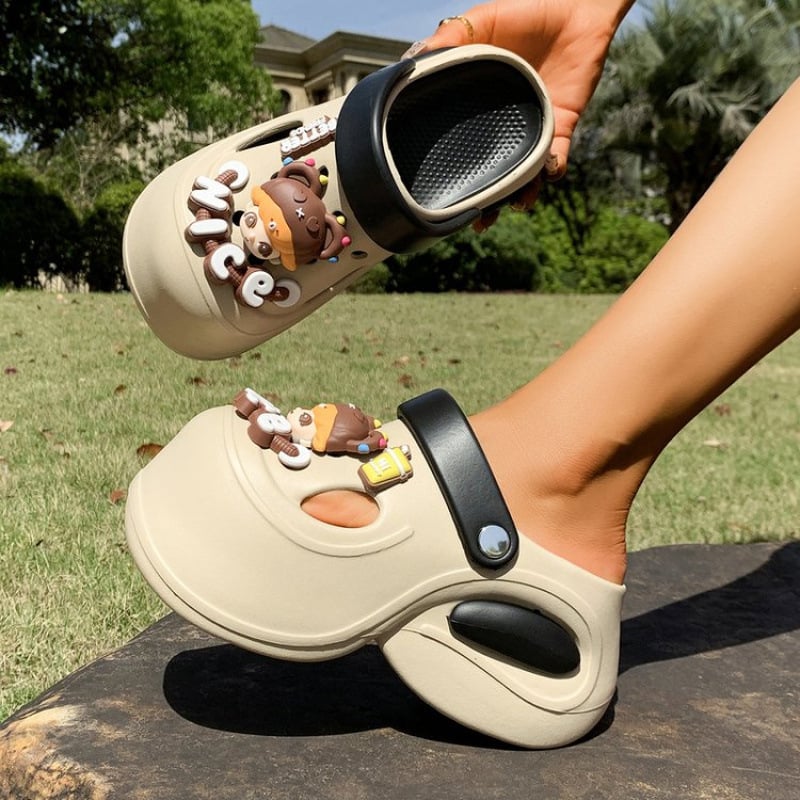 EVA sandales ar caurumiem – universālas, Slip-On, pretslīdēšana, Anti-Odor, 8 cm bieza zole