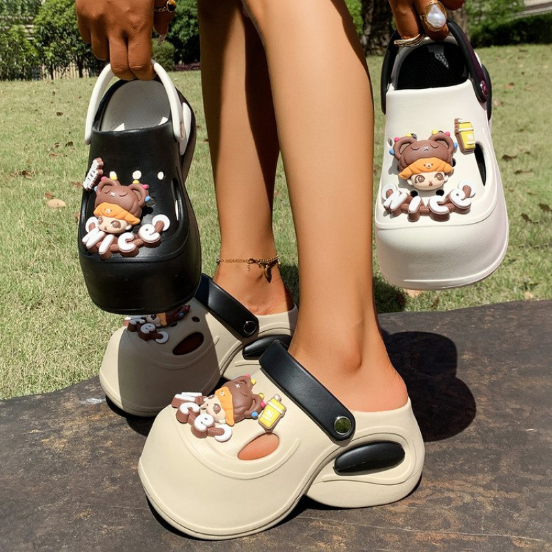 EVA sandales ar caurumiem – universālas, Slip-On, pretslīdēšana, Anti-Odor, 8 cm bieza zole