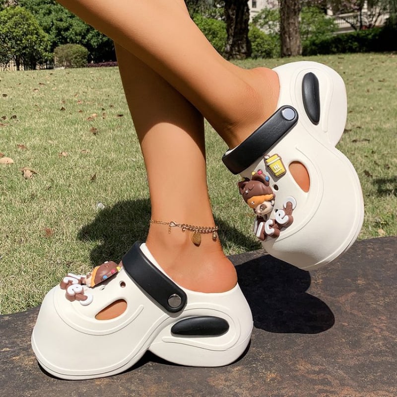 EVA sandales ar caurumiem – universālas, Slip-On, pretslīdēšana, Anti-Odor, 8 cm bieza zole