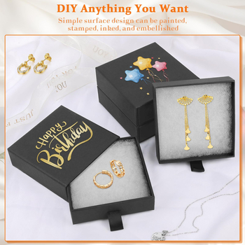 Rotaslietu izstādes kārba, 5gab. komplekts, kartona materiāls, piemērota kaklarāmām, gredieniem un auskarām (S003)