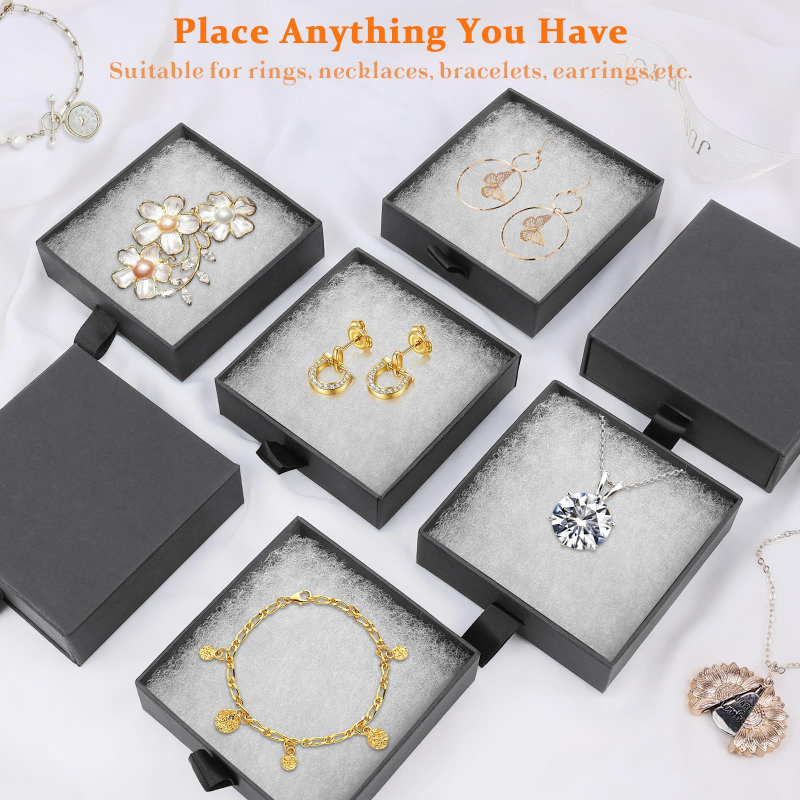 Rotaslietu izstādes kārba, 5gab. komplekts, kartona materiāls, piemērota kaklarāmām, gredieniem un auskarām (S003)