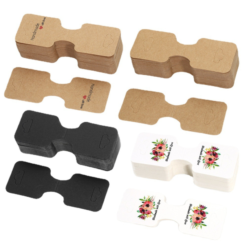 50 τεμ. χαρτονένες κάρτες προβολής κοσμημάτων, οικολογικές, για αλυσίδες, βραχιόλια και αξεσουάρ μαλλιών