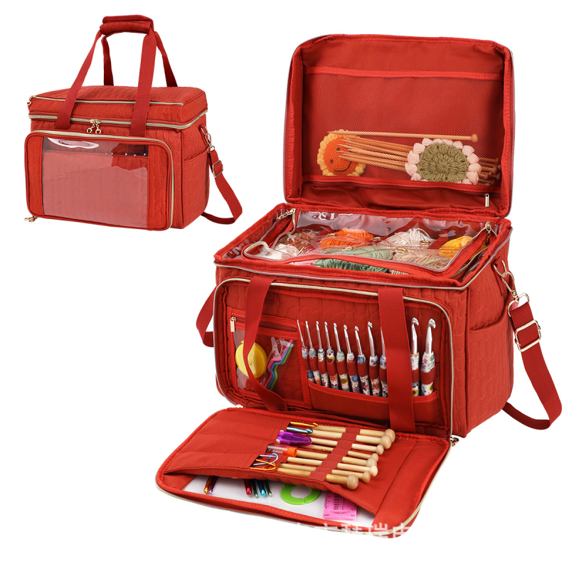 Kubo stiliaus velūro vilnų siūlų saugojimo krepšys, modelis EB123, daugiafunkcinis