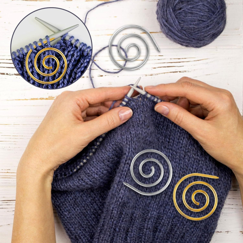 Spiralne kabelske igle za pletenje — ručno izrađeni DIY dodaci za vunene šalove i deke, AC333, Grandma Textile, 200 kom, 0,06 kg