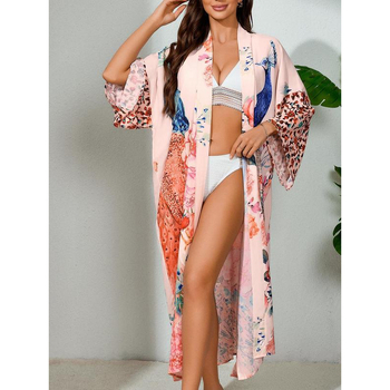 Ολόσωμο νυχτερινό Bodysuit με εκτύπωση παγωνιών και λουλουδιών, σχέδιο ζώνης στη μέση, 100% νάιλον, λανσαρισμένο το 2014 ή νωρίτερα, Άνοιξη