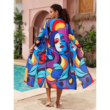 Ολόσωμο νυχτερινό Bodysuit με εκτύπωση παγωνιών και λουλουδιών, σχέδιο ζώνης στη μέση, 100% νάιλον, λανσαρισμένο το 2014 ή νωρίτερα, Άνοιξη