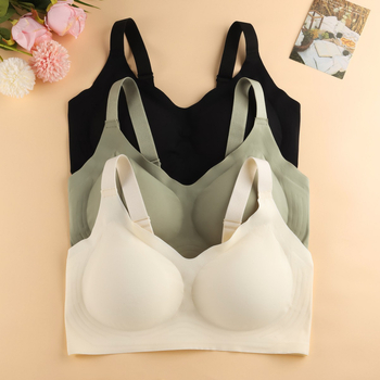 Bežični, bezšivni konturni grudnjak, 3/4 košarice, tanke oblikovane košarice, dvostruke naramenice, stražnje zatvaranje s četiri reda kopči