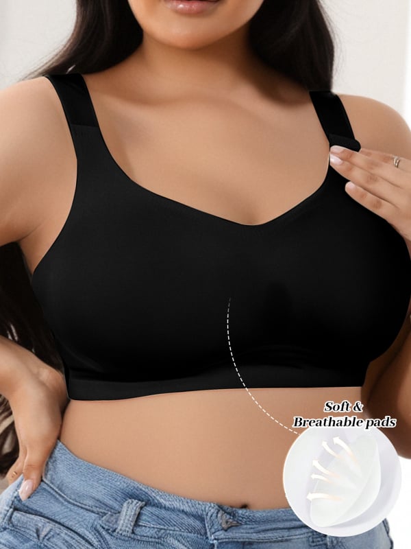 Bežični, bezšivni konturni grudnjak, 3/4 košarice, tanke oblikovane košarice, dvostruke naramenice, stražnje zatvaranje s četiri reda kopči
