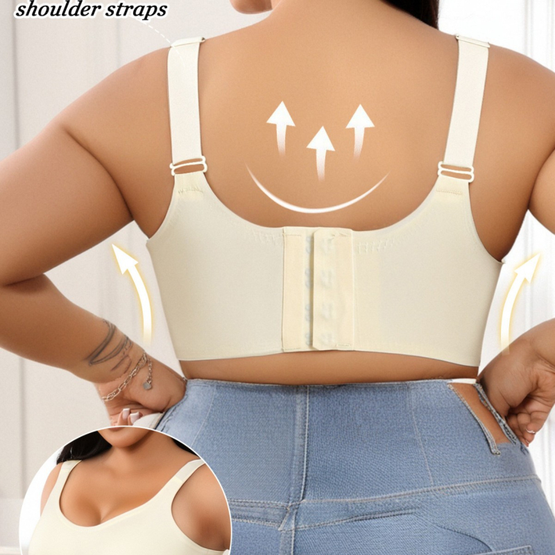 Bežični, bezšivni konturni grudnjak, 3/4 košarice, tanke oblikovane košarice, dvostruke naramenice, stražnje zatvaranje s četiri reda kopči