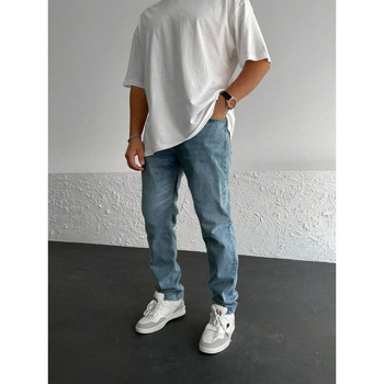 Τζιν παντελόνια, Πλυμένα, Ευθεία γραμμή, Χαλαρή εφαρμογή, Με επένδυση φλίς